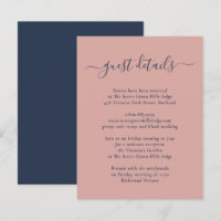Mariage Moderne Bleu Nuit et Rose