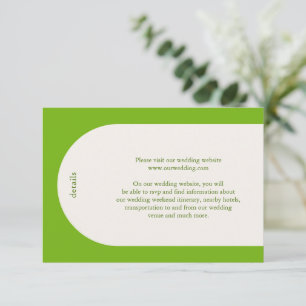 Carte D'accompagnement Mariage moderne Camila Green Arch