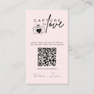 Carte D'accompagnement Mariage moderne Capter l'amour Qr Code
