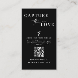 Carte D'accompagnement Mariage moderne Capter l'amour Qr Code