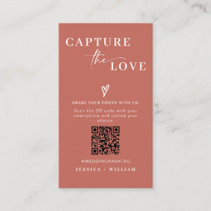 Carte D'accompagnement Mariage moderne Capter l'amour Qr Code