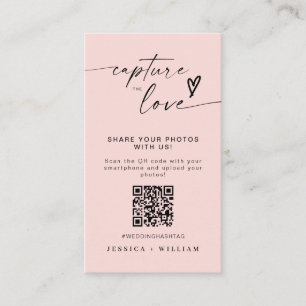 Carte D'accompagnement Mariage moderne Capter l'amour Qr Code