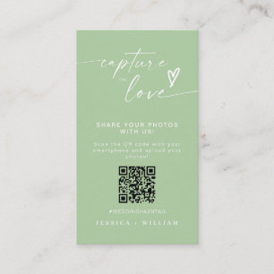 Carte D'accompagnement Mariage moderne Capter l'amour Qr Code