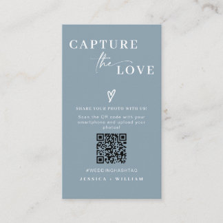 Carte D'accompagnement Mariage moderne Capter l'amour Qr Code