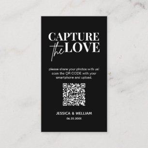 Carte D'accompagnement Mariage Moderne Capturer l'amour Code Qr