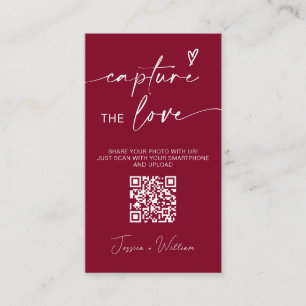 Carte D'accompagnement Mariage Moderne Capturer l'amour Code Qr