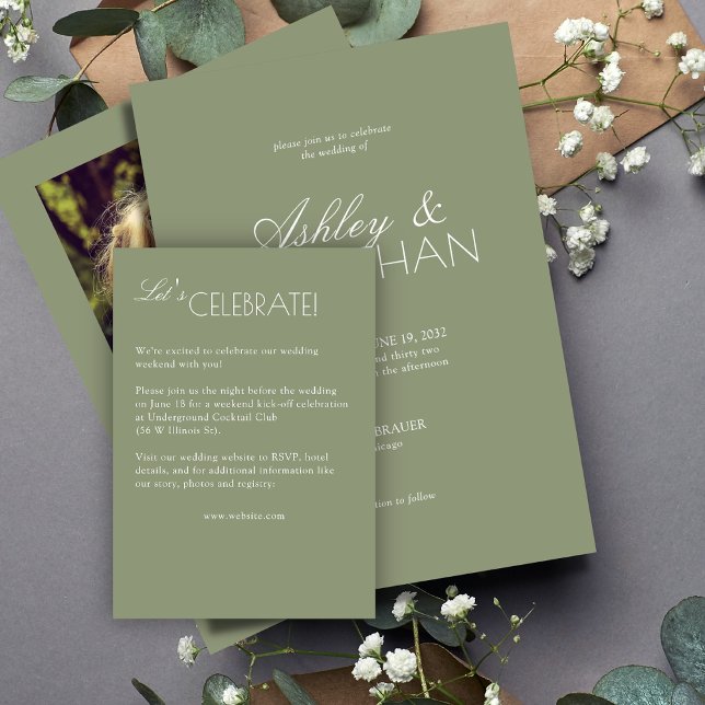 Carte D'accompagnement Mariage moderne centré sur la typographie (Créateur téléchargé)