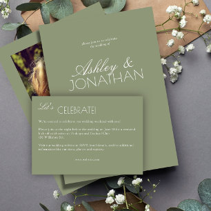 Carte D'accompagnement Mariage moderne centré sur la typographie