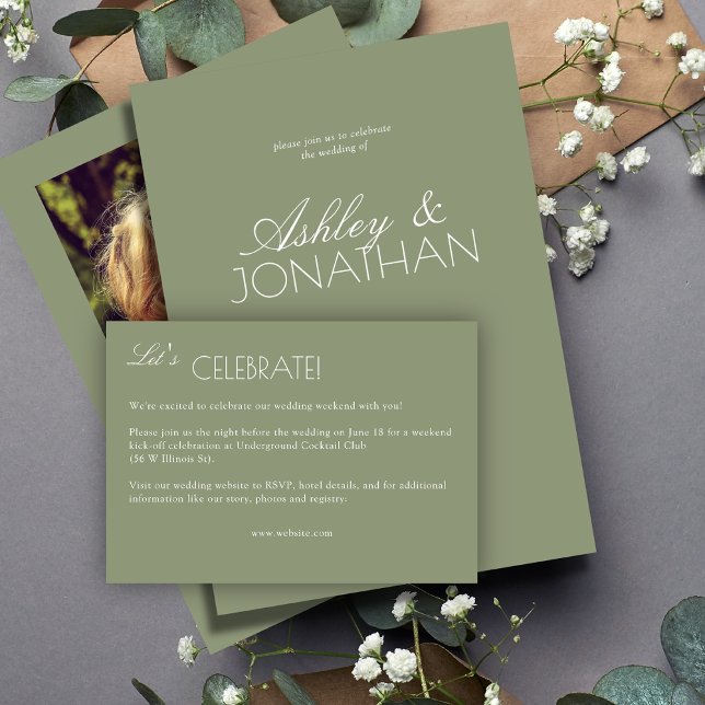 Carte D'accompagnement Mariage moderne centré sur la typographie (Créateur téléchargé)