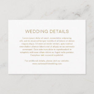 Carte D'accompagnement Mariage moderne Chelsea Gold