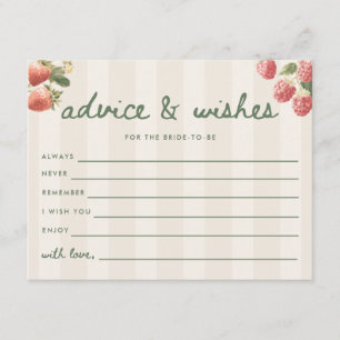 Carte D'accompagnement Mariage moderne "Conseils & Vœux" sur le thème du