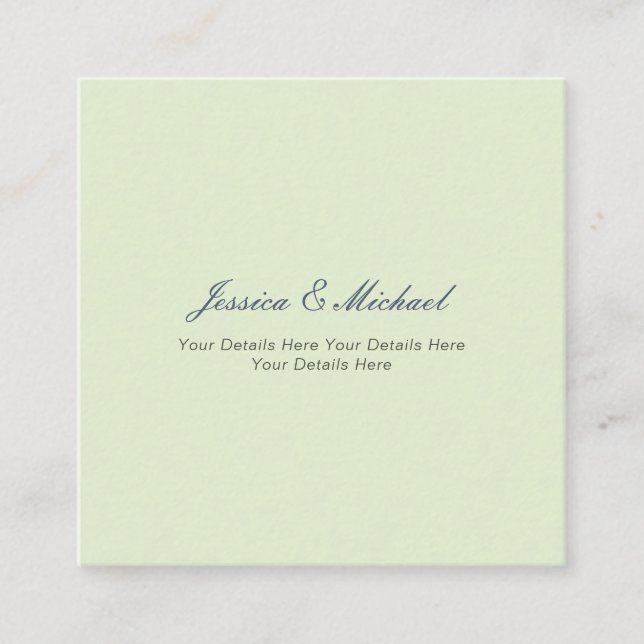 Carte D'accompagnement Mariage Moderne Élégant Simple Professionnel (Devant)
