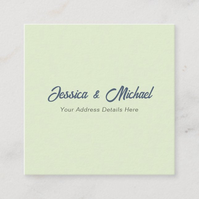Carte D'accompagnement Mariage Moderne Élégant Simple Professionnel (Devant)
