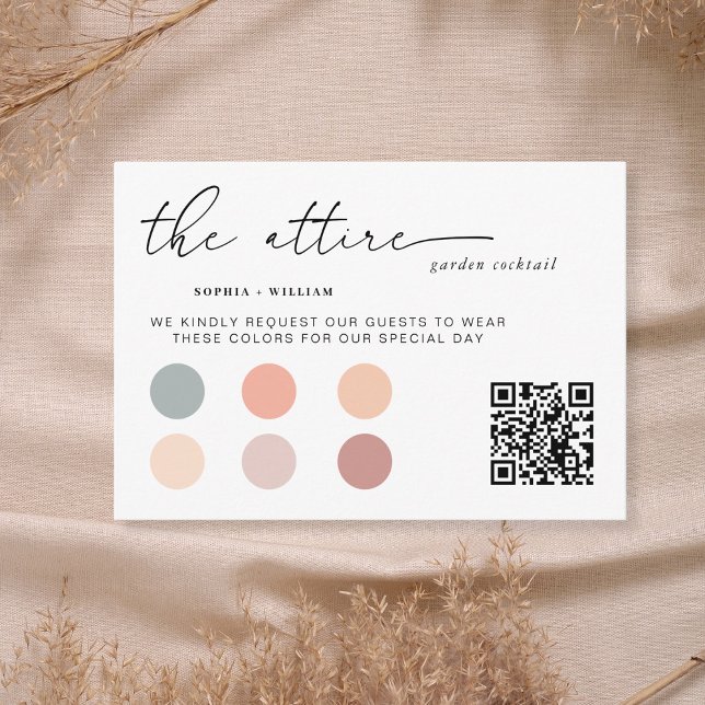 Carte D'accompagnement Mariage moderne Invité Attente Dress Code insert (Créateur téléchargé)