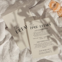 Mariage moderne noir & blanc Whimsical Détails