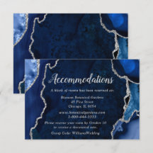 Mariage Navy Blue et Agate Argentée Hébergement
