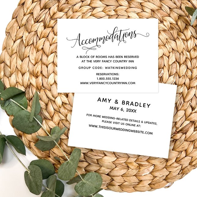 Carte D'accompagnement Mariage Noir Blanc Noir Simple Et Élégant (Créateur téléchargé)