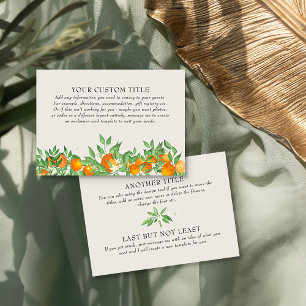 Carte D'accompagnement Mariage Orange Blossom do-it-yourself personnalisé