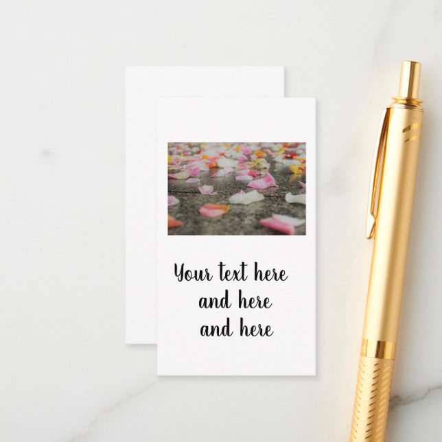 Carte D'accompagnement mariage, panneau table, confetti (Devant/Arrière en situation)