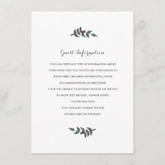 Carte D'accompagnement Mariage Peach Peonies Insérer