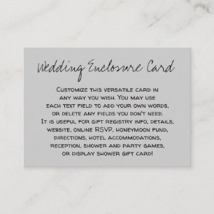 Carte D'accompagnement Mariage Personnalisé, Décontracté, DIY, Polyvalent