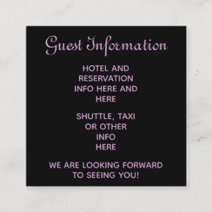 Carte D'accompagnement Mariage pourpre steampunk clients informations de