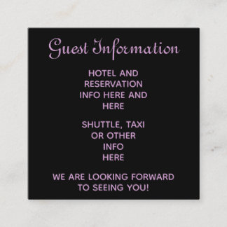 Carte D'accompagnement Mariage pourpre steampunk clients informations de