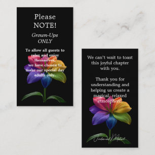 Carte D'accompagnement 🌈 Mariage réservé aux adultes