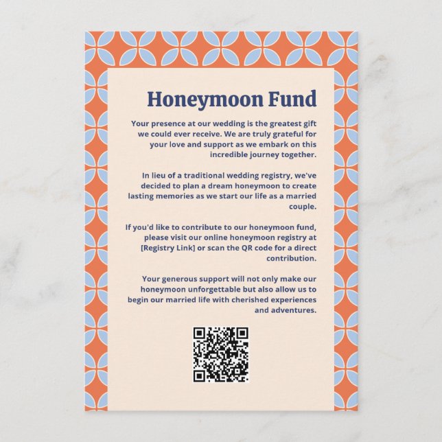 Carte D'accompagnement Mariage rétro du milieu du siècle (Devant)