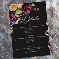 Mariage Romantique Fleurie Sombre Noir Bourgogne