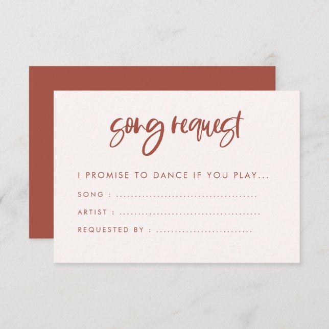 Carte D'accompagnement Mariage rose neige moderne élégant Demande de chan (Devant / Derrière)