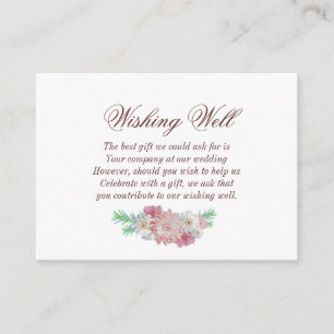 Carte D'accompagnement Mariage rose pâle qui veut bien