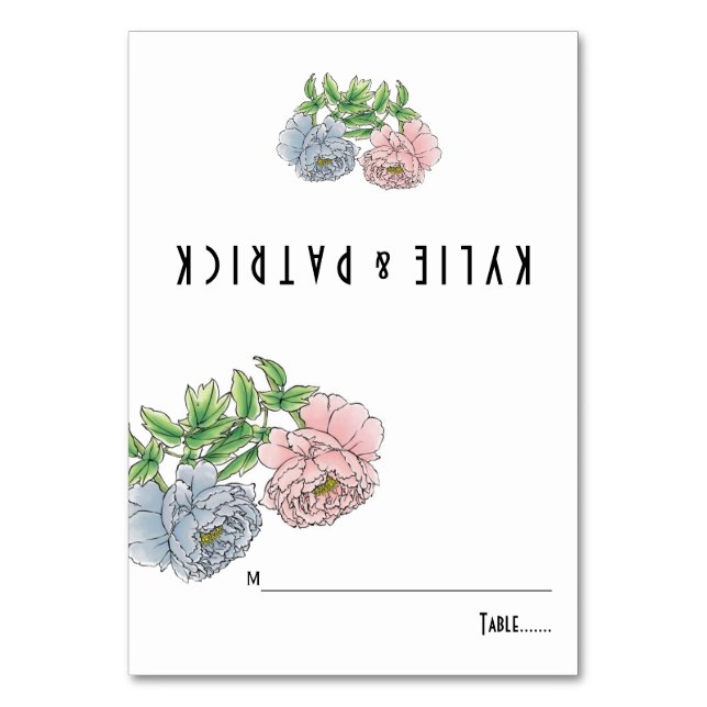 Carte d'accompagnement mariage rose pastel peony,  (Par défaut)