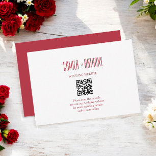 Carte D'accompagnement Mariage rouge