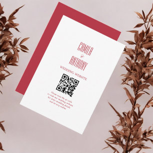 Carte D'accompagnement Mariage rouge