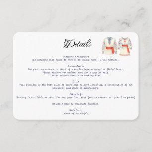 Carte D'accompagnement Mariage roumain rustique Costumes folkloriques tra