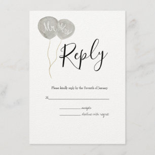 Carte D'accompagnement Mariage RSVP Botanique Ressort Aquarelle