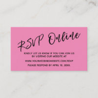 Mariage RSVP en ligne écriture manuscrite rose bri