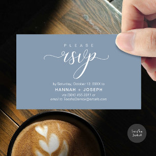 Carte D'accompagnement Mariage RSVP par téléphone ou par courriel réponse