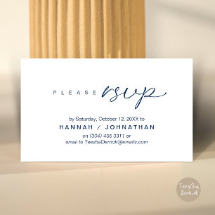 Carte D'accompagnement Mariage RSVP par téléphone ou par courriel réponse