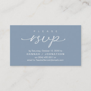 Carte D'accompagnement Mariage RSVP par téléphone ou par courriel réponse