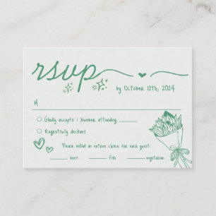 Carte D'accompagnement Mariage RSVP Quirky RSVP