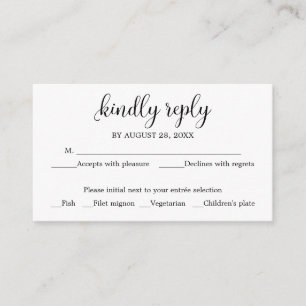 Carte D'accompagnement Mariage RSVP Rustic Chalkboard Mariage
