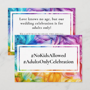 Carte D'accompagnement MARIAGE sans enfants Fleur Éthérée