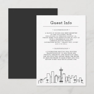 Carte D'accompagnement Mariage Seattle   Détails de l'invité