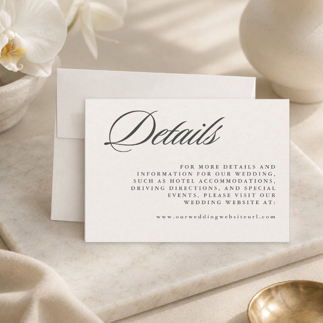 Carte D'accompagnement Mariage simple élégant minimaliste (Créateur téléchargé)