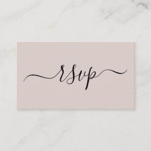 Carte D'accompagnement Mariage simple et moderne RSVP