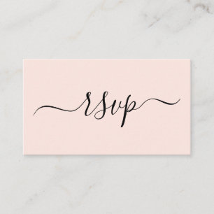 Carte D'accompagnement Mariage simple et moderne RSVP