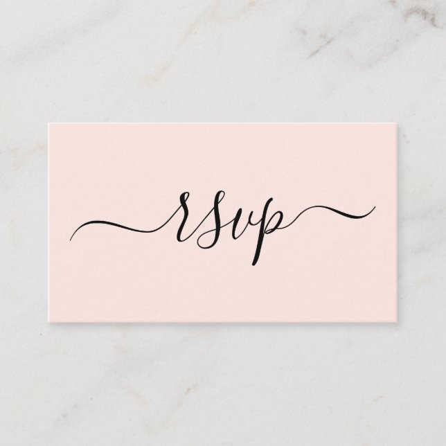 Carte D'accompagnement Mariage simple et moderne RSVP (Devant)