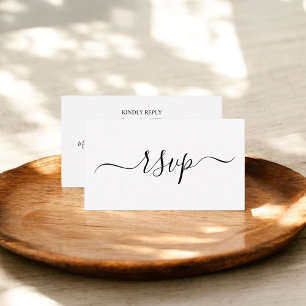 Carte D'accompagnement Mariage simple et moderne RSVP